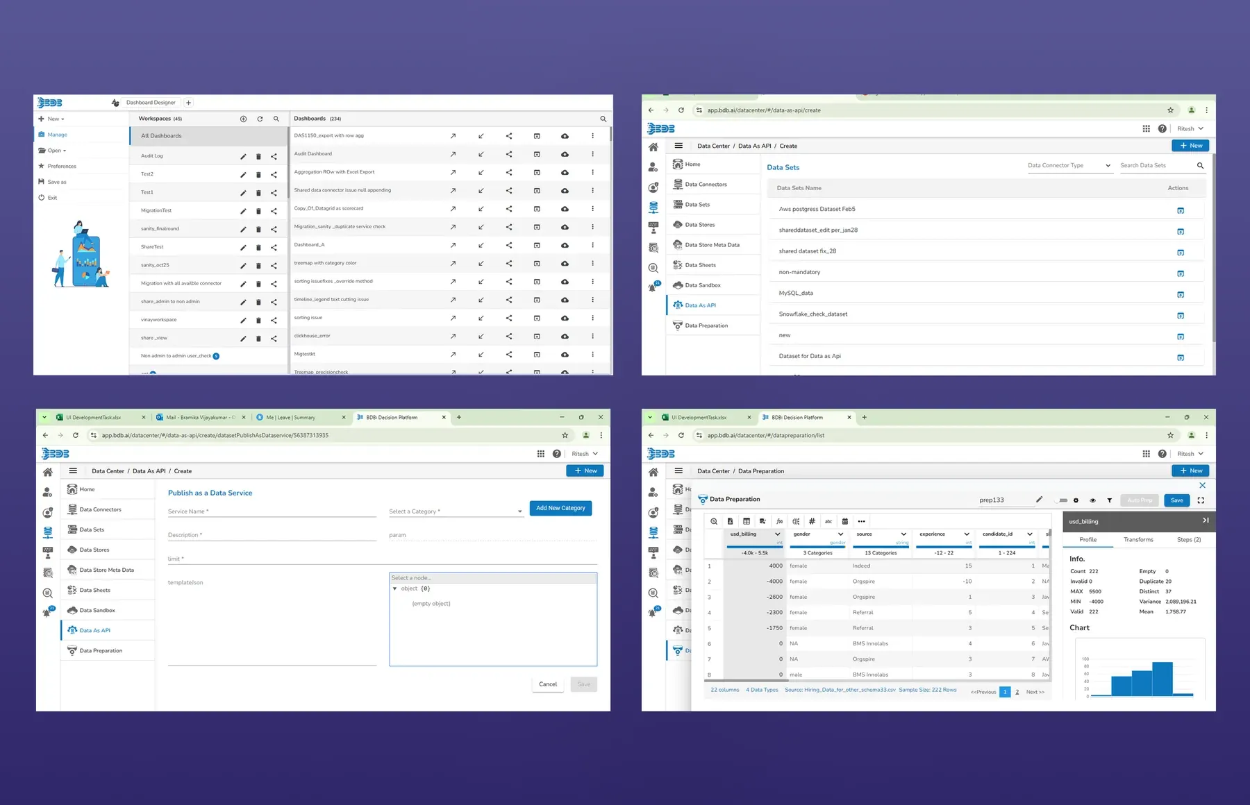The old BDB interface: fragmented modules, inconsistent patterns.